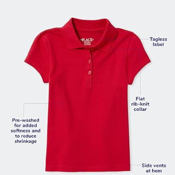 Children's Place, 4 Pack, NWT, Large, Short Sleeve Pique Polo - Picture 2 of 7